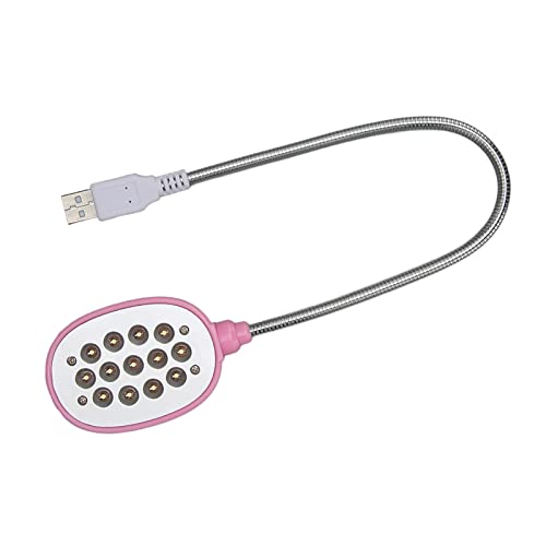 ANGGREK USB-Schwanenhalslicht, 13 LED-Lampenperlen, 360 Grad Flexibel, Augenschutz, USB-Schnittstelle, Breite Anwendungen (Rosa) von ANGGREK