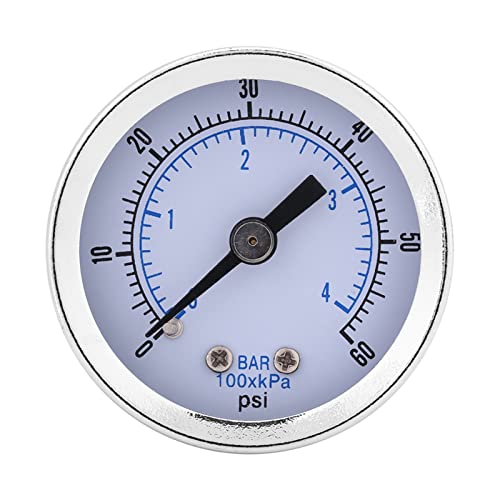 ANKROYU Mini Messing Manometer, 0–60 Psi / 0–4 Bar Druckluft Messgerät, Kraftstoff Messgerät, Lötbares Messgerät, für Kraftstoff Luft Öl Oder Wasser, mit 1/8 Zoll NPT Gewinde von ANKROYU