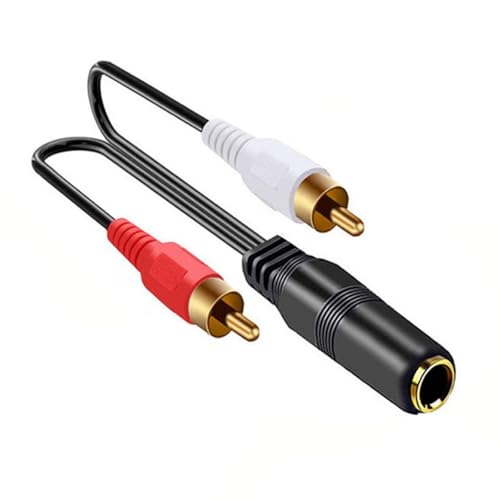 ANMITI 6 35 Mm Weiblich Bis 2rca Männliches Splitterkabel 1/4inch Bis 2rca Rechts/l Y Splitter Für Heimkinoverstärker von ANMITI