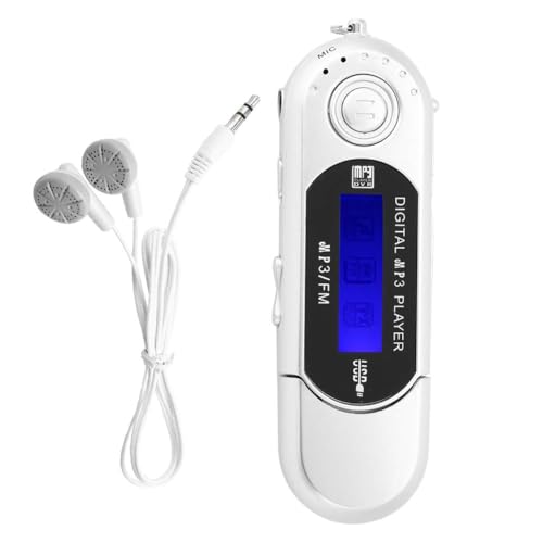 ANNJUC MP3-Player, MP3-Player, USB-Player mit Kopfhörer, 8 GB, tragbar mit LCD-Bildschirm für Walking, (Silber) von ANNJUC