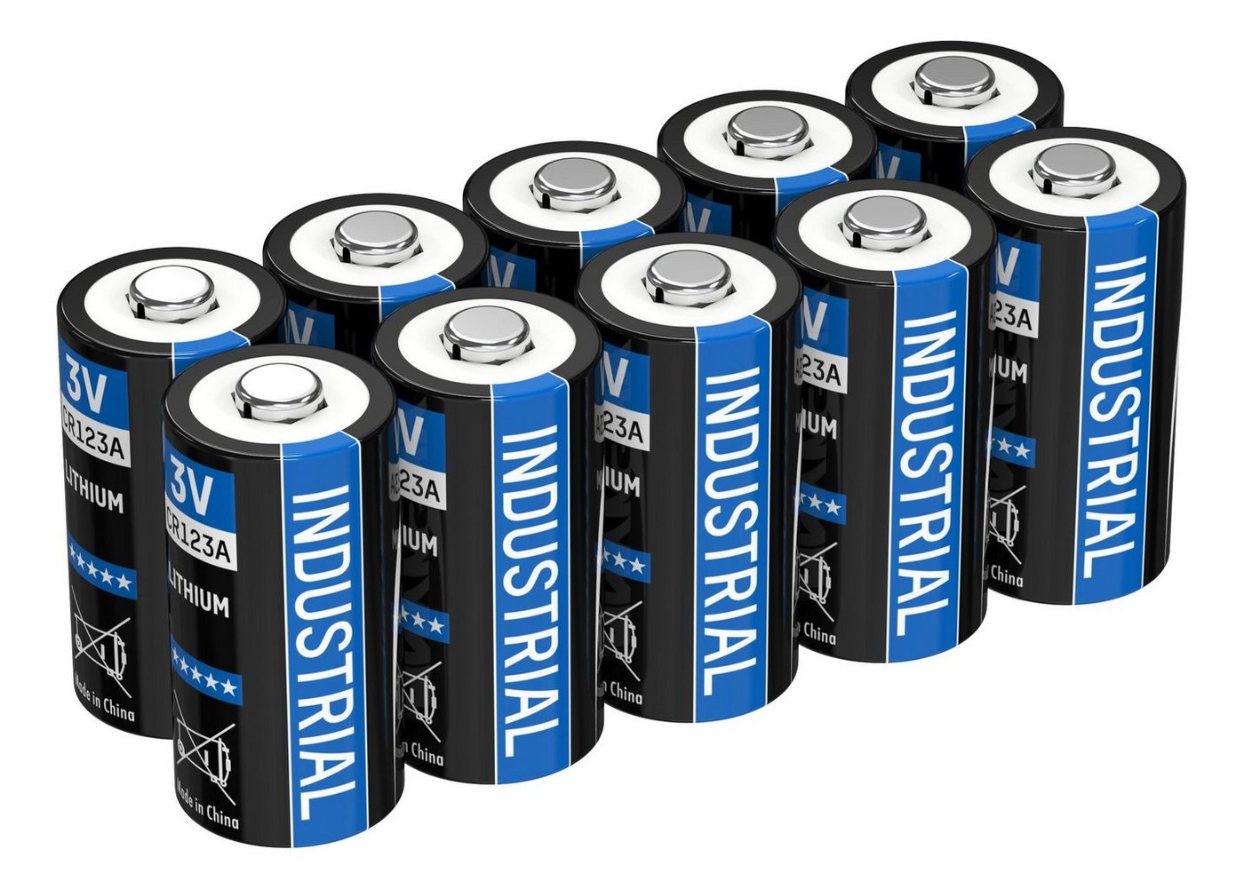 ANSMANN AG CR123A 3V Lithium Batterie - 10er Pack CR123A Batterien mit 3 Volt und 1700 mAh Batterie von ANSMANN AG