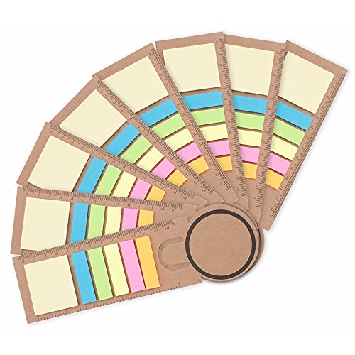 Antevia – 8 bunte Notizbücher | mehr als 30 Modelle | Lesezeichen | Material: Papier | Integriertes Lineal | Farbe der Lesezeichen: Beige (Rondy) von ANTEVIA Matériaux