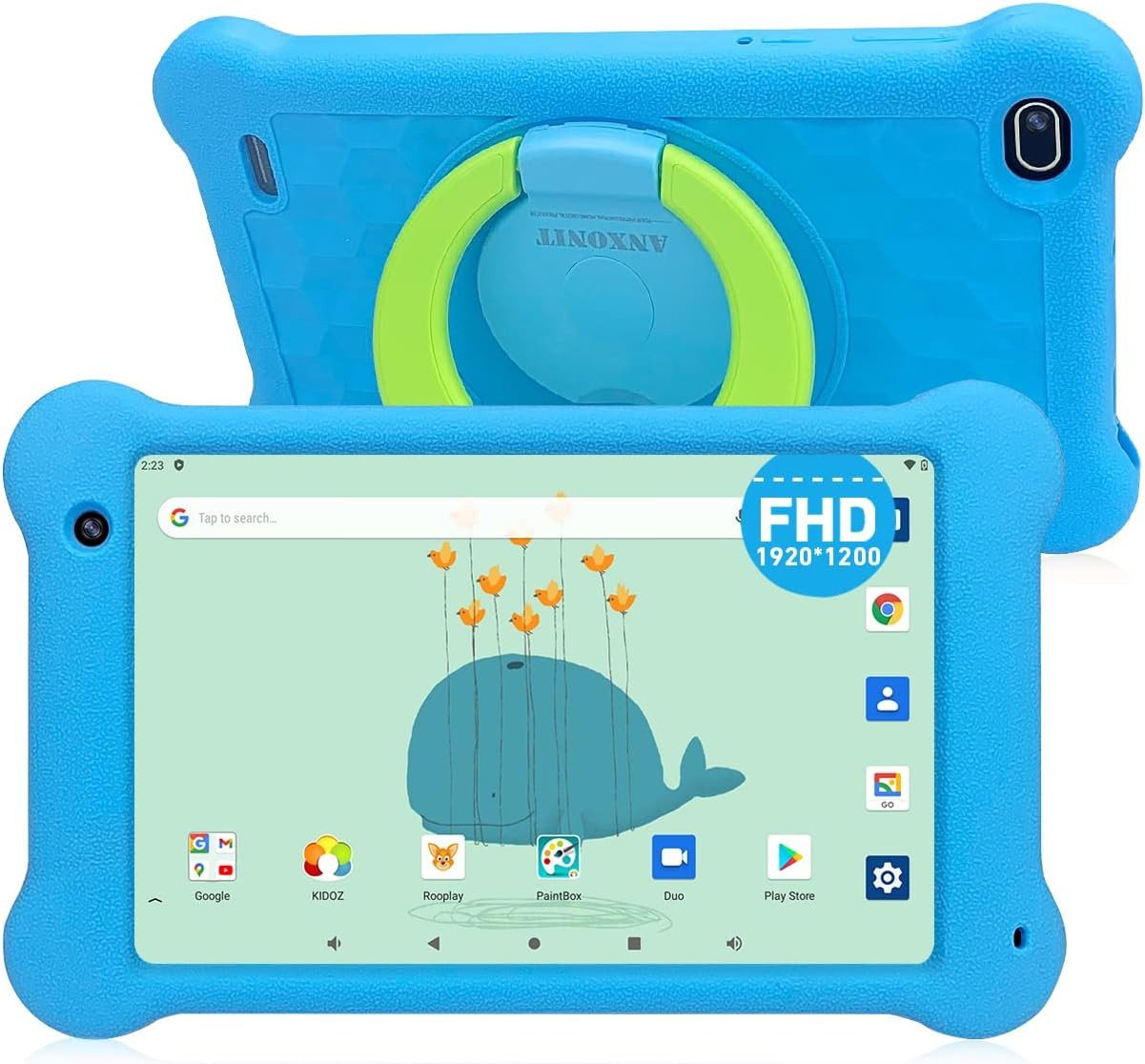 ANXONIT Fur Kinder Tablet (7", 32 GB, Android 11 Go, FHD 1920x1200 IPS Bildschirm mit Kidoz Apps) von ANXONIT