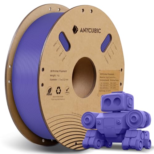 ANYCUBIC Hohe Geschwindigkeit PLA Filament 1.75mm, High Speed 3D Drucker Filament, RFID für Intelligentes Drucken, HS PLA Lila von ANYCUBIC