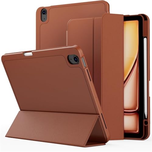 ANZOAT Schutzhülle für iPad Mini7/Air11/Air4/Air5/10th/2022 Pro11/2022Pro 12.9/2024 Air13/2024 Pro 13/2024 Pro11/Mini6 Schutzhülle mit Stiftschlitz (Braun, 2024 Pro 13) von ANZOAT