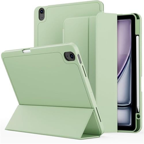 ANZOAT Schutzhülle für iPad Mini7/Air11/Air4/Air5/10th/2022 Pro11/2022Pro 12.9/2024 Air13/2024 Pro 13/2024 Pro11/Mini6 Schutzhülle mit Stiftschlitz (Matcha Green, 2024 Pro 13) von ANZOAT