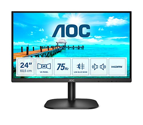 AOC 24B2XDAM - 24 Zoll FHD Monitor (1920x1080, 75 Hz, VGA, DVI, HDMI) schwarz von AOC
