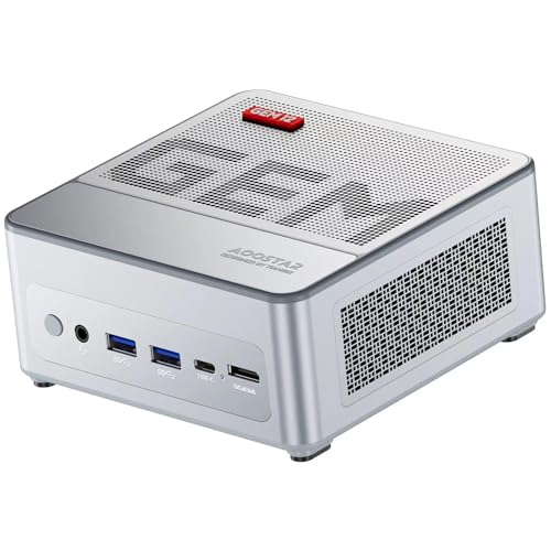 AOOSTAR GEM12 Mini-PC, AMD R9 6900HX (8C / 16T, bis zu 4,9 GHz), Mini-GmaingPC 32 GB DDR5-RAM 1T NVMe PCIe4.0 SSD, Mini-Desktop-Computer 4K@144Hz 4-Bildschirm-Display/OCULINK / USB4 / DP1.4 von AOOSTAR