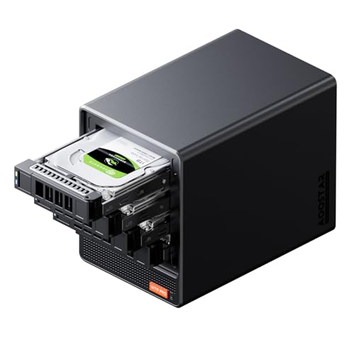 WTR PRO AMD Ryzen 7 5825u 4-Bay-NAS-Mini-PC, kein RAM, Keine SSD, 4K HDMI, 2 M.2 NVMe-Steckplätze, 2,5/3,5 SATAx 4-Speicher (bis zu 4 x 22 TB) von AOOSTAR