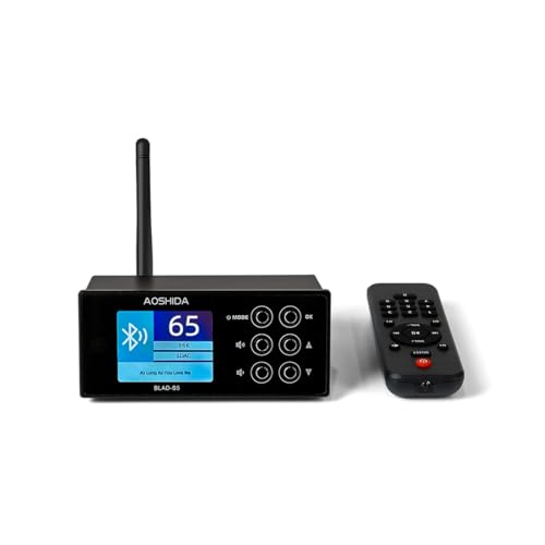 AOSHIDA BLAD-S5 FM Radio Bluetooth Empfänger, ES9038 CS8406 Wireless Audio Adapter, FM/BT to RCA/Koaxial/Optisch Bluetooth Receiver Weltempfänger Radio für Home Verstärker/Aktive Lautsprecher/Telefon von AOSHIDA