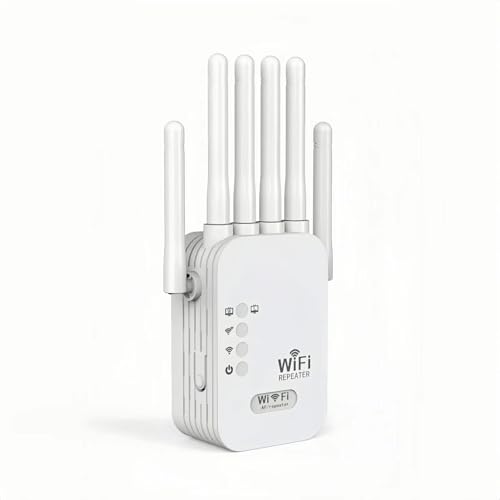 WLAN Verstärker, WiFi Repeater with LAN Ethernet Connection, 300 Mbps 2.4 GHz Internet WiFi Extender Booster, WiFi Verstärker mit Repeater/AP Modus und WPS-Funktion von AOUZEA