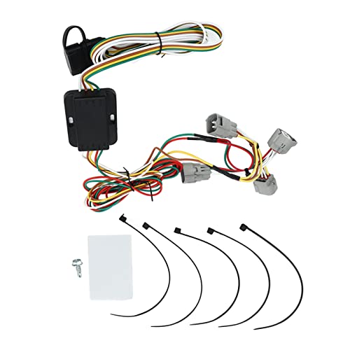 4-poliger Anhänger-Kabelbaum, 4-polige Flachstecker-Buchse für Hilux T100, Adapter-Plug-and-Play-Anhänger-Stecker-Set mit 55513 Abschlepp-Kabelbaum von AOWINHIT