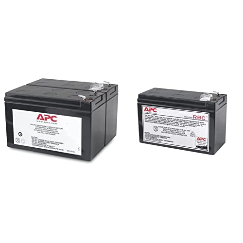APC APCRBC113 Batterie USV RBC113 schwarz & APCRBC110 - Ersatzbatterie für Unterbrechungsfreie Notstromversorgung (USV) von APC - passend für Modelle BE550G-GR / BR550GI von APC