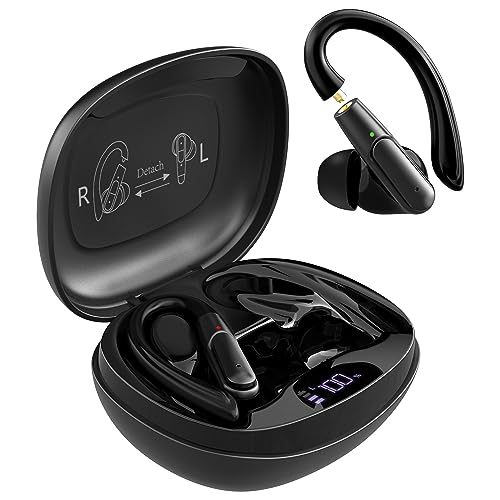APEKX Bluetooth Kopfhörer Sport - Sichere Passform für kleine Ohren, Bluetooth-Kopfhörer für das iPhone, IPX7 wasserdicht, 40 Stunden Wiedergabezeit, ideal für Sport und Training (schwarz) von APEKX