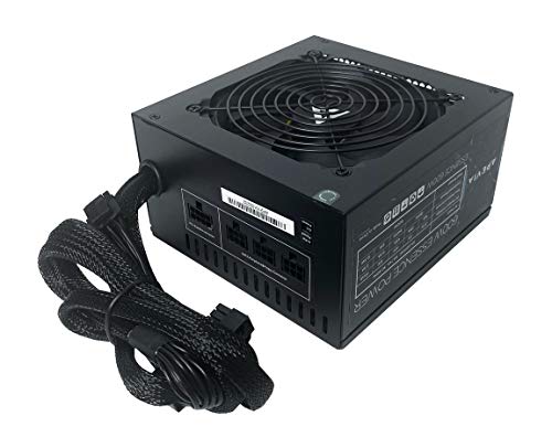 Apevia ATX-ES600W Essence 600W ATX Semi-Modulares Gaming-Netzteil mit automatisch-Thermisch gesteuertem 120-mm-Lüfter, 115/230-V-Schalter, alle Schutzfunktionen von APEVIA