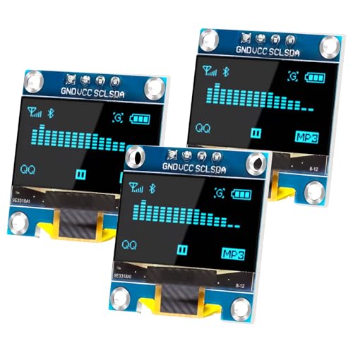 APKLVSR 3PCS 0,96 Zoll OLED Display I2C 128 x 64 Pixel I2C Display Modul,kompatibel mit Arduino Raspberry Pi (Blau) von APKLVSR