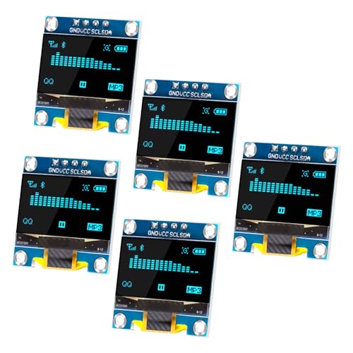 APKLVSR 5PCS 0,96 Zoll OLED Display Modul 128 x 64 Pixel I2C Display Anzeigemodul mit I2C IIC Serielle Selbstleuchtende Kompatibel mit Arduino Raspberry PI (Blau) von APKLVSR