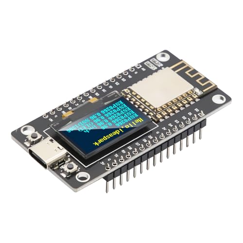 APKLVSR NodeMCU ESP8266 Entwicklungsboard mit 0,96 Zoll OLED Display, CH340 Chip, ESP-12E WiFi Wireless Modul für Arduino IDE/Micropython(USB C Port) von APKLVSR