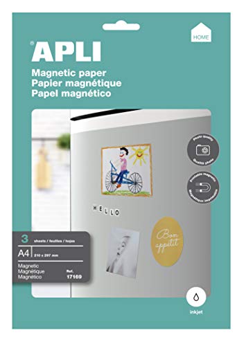 APLI 17169 Magnetpapier, bedruckbar, 3 Blatt von APLI