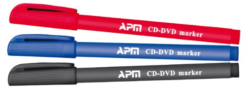 APM Marker CD & DVD 3 Farben (blau rot schwarz) von APM