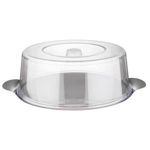 APS Tortenplatte mit Haube transparent/silber 30,0 cm von APS