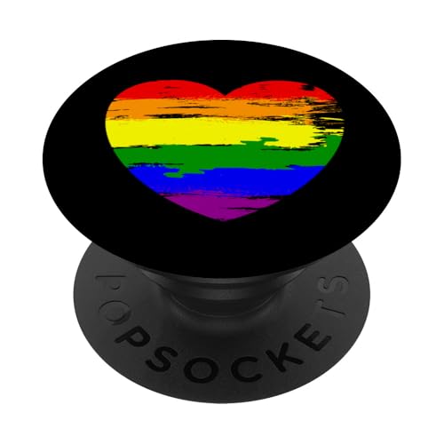 Rainbow Heart Stolz und Inklusivität. PopSockets Klebender PopGrip von APezzaniWear