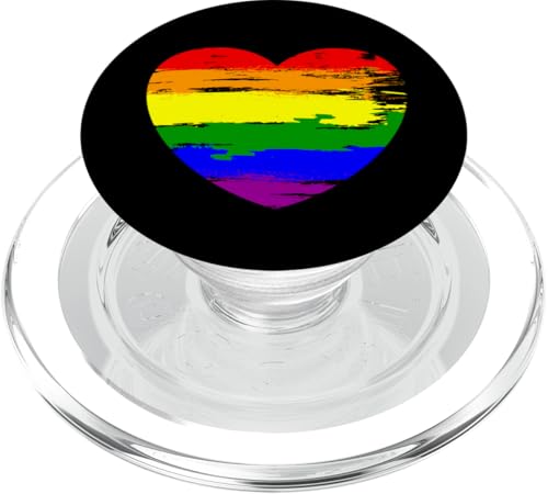 Rainbow Heart Stolz und Inklusivität. PopSockets PopGrip für MagSafe von APezzaniWear