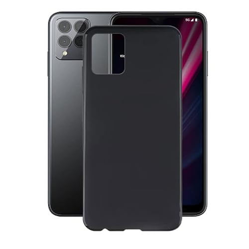AQGG Hülle für T-Mobile T Phone Pro 5G (6.82 Zoll) Hüllen Schutzhülle Tasche handyhülle Stoßkasten Schale Phone Case Black TPU Weich Silikon Cases -Black von AQGG