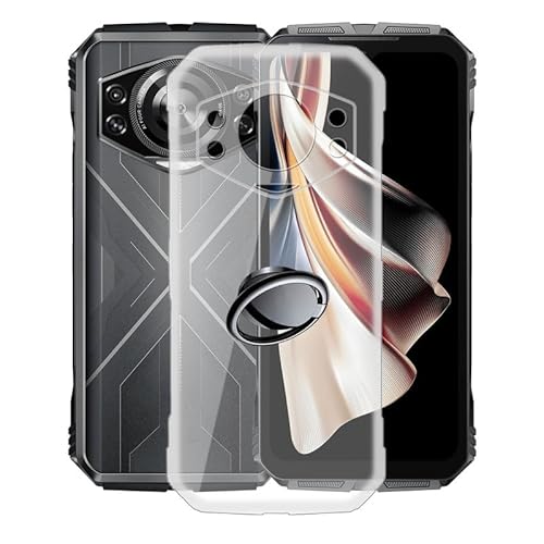 AQGGIIXY Hülle für Doogee S Cyber Pro (6.58") Hüllen + Handy Ring Halter Handyhülle Stoßkasten Schale Phone Case Transparente TPU Weich Silikon Cases - SH3 von AQGGIIXY