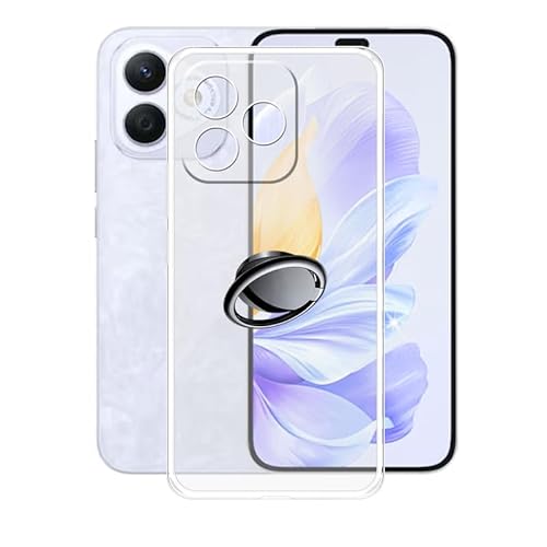 AQGGIIXY Hülle für Honor X60i (6.7") Hüllen + Handy Ring Halter Handyhülle Stoßkasten Schale Phone Case Transparente TPU Weich Silikon Cases - SH3 von AQGGIIXY