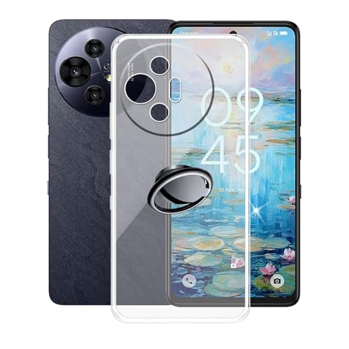 AQGGIIXY Hülle für TCL P10 T803H (6.78") Hüllen + Handy Ring Halter Handyhülle Stoßkasten Schale Phone Case Transparente TPU Weich Silikon Cases - SH3 von AQGGIIXY