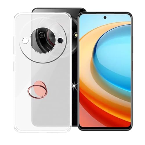 AQGGIIXY für ZTE Blade A75 5G Handyhülle, Stoßfeste Case Silikon Schutzhülle mit 360° Drehbar Handy-Ringhalter, White Rückseite Hülle für ZTE Blade A75 5G (6.60") - SH4 von AQGGIIXY