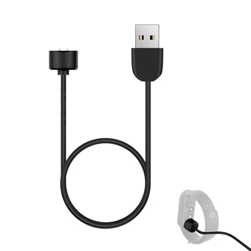 AQSQWQ Magnetische Ladegerät Kompatibel für Xiao-mi Mi Band 7 6 5, USB Ladekabel Kabel, Ladestation-Ersatz für Mi Band 5, Mi Band 6, Mi Band 7, 1,31ft 40cm - Schwarz von AQSQWQ