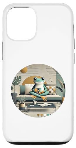 Hülle für iPhone 12/12 Pro Kaffee und süßer Frosch von AR Design