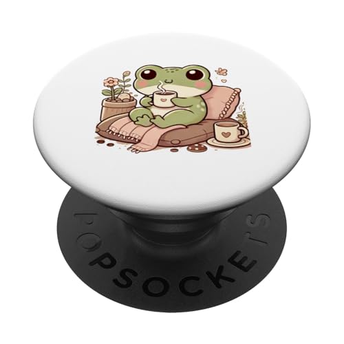 Kaffee und süßer Frosch PopSockets mit austauschbarem PopGrip von AR Design