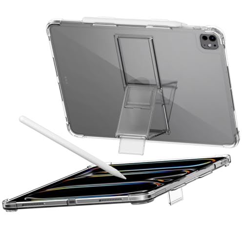 araree FLEXIELD SP Schutzhülle für Apple iPad Serie, mit 4-stufig verstellbarem Ständer, S-Stifthalter, dünn, leicht, stoßfest, transparent, transparent (iPad Pro 13 Zoll / 33 cm) 7. Generation, von ARAREE