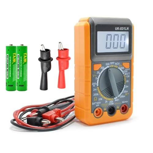 Digitales Multimeter-Voltmeter-Tester mit NCV, 2000 Counts, multifunktional zur Messung von Gleich-/Wechselspannung, Gleichstrom, Widerstand, Batteriemessung, Kontinuität und Diode von ARCHER LIFE HALL