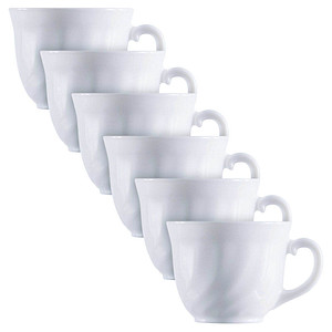 6 ARCOROC Kaffeetassen Trianon White weiß 220,0 ml von ARCOROC