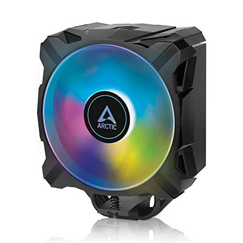 ARCTIC Freezer i35 A-RGB - Single-Tower CPU Kühler für Intel mit A-RGB, druckoptimierter 120 mm P-Lüfter, 200–1700 RPM, 4 Heatpipes, inkl. MX-5 Wärmeleitpaste - Schwarz von ARCTIC