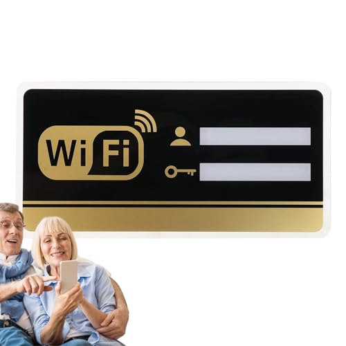 Acryl-WLAN-Schild, kabelloses WLAN-Netzwerkschild, rundes WLAN-Passward-Schild, Acryl-WLAN-Abdeckungsschild, WLAN-Board-Schild, Netzwerkabdeckungsschild für Konferenzraum und Café, WLAN-Passwortschild von ARIOU