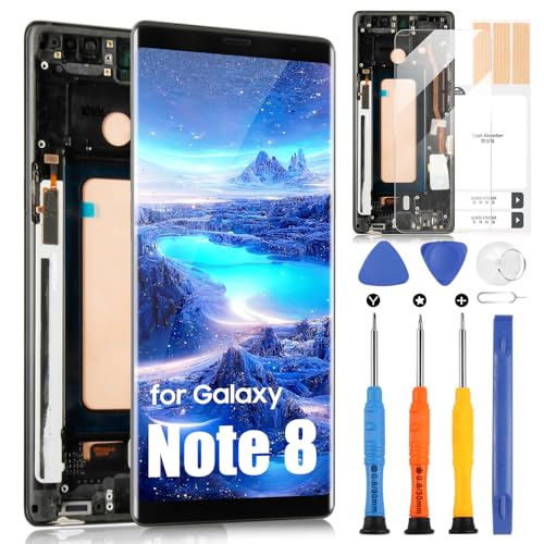 ARSSLY LCD Bildschirm für Samsung Galaxy Note 8 N950 - für Galaxy Note8 LCD Display Touchscreen für Samsung SM-N950 SM-N950F SM-N950U Digitizer Glas Montage Reparatur (mit Rahmen) von ARSSLY