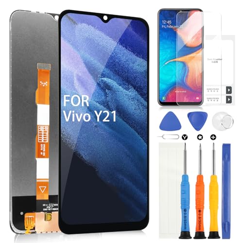 ARSSLY LCD Bildschirm für Vivo Y21 Display für Vivo Y21 V2111 6,51 Zoll Ersatz des Bildschirms Touchscreen Digitizer Full Assembly mit Werkzeugen Schwarz von ARSSLY