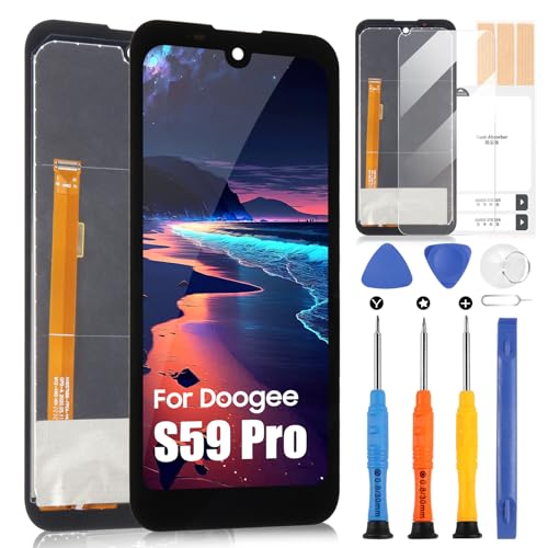 LCD Display für Doogee S59 PRO LCD Bildschirm für Doogee S59 PRO Digitizer Touchscreen Ersatz Montage mit Reparatur-Set (5,71 Zoll, Schwarz) von ARSSLY