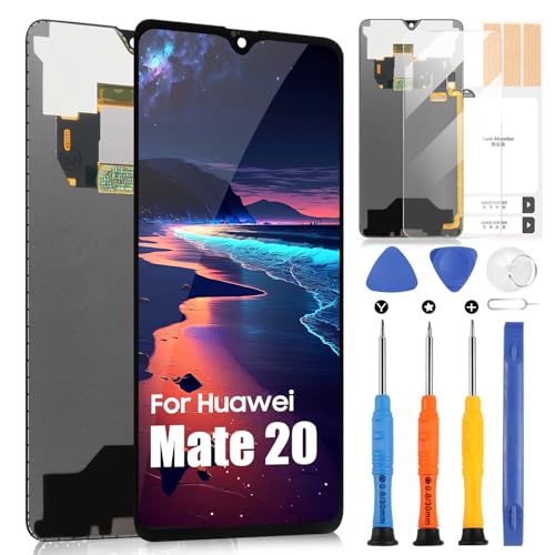 LCD Display für Huawei Mate 20 HMA-L29, HMA-L09, HMA-LX9, HMA-AL00, HMA-TL00 LCD Bildschirm Touch Digitizer Ersatzteile Reparatur mit Reparatur-Set (Schwarz) von ARSSLY