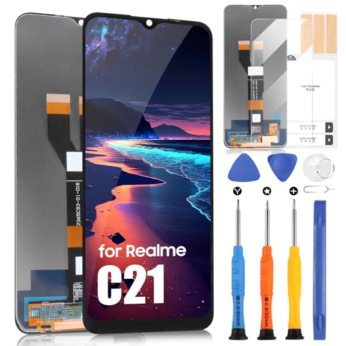 LCD Display für Oppo Realme C21 RMX3201/Realme C20 RMX3061 RMX3063/Realme C11 2021 RMX3231 6,5 Zoll LCD Bildschirm Digitizer Touchscreen Ersatz Montage mit Werkzeugen von ARSSLY