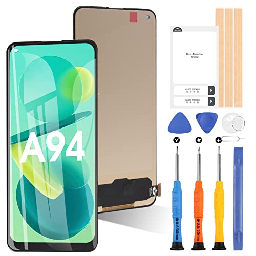 für Oppo Reno5 Z/Oppo A94 5G CPH2211 6.43" LCD Display Touchscreen Digitizer Glas Montage mit Werkzeugen (Schwarz, Nicht geeignet für A94 4G) von ARSSLY