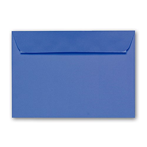 ARTOZ 500x Briefumschläge DIN C6 Royalblau (Blau) - 16,2 x 11,4 cm - haftklebend - gerippte Kuverts ohne Fenster - Serie Artoz 1001 von ARTOZ