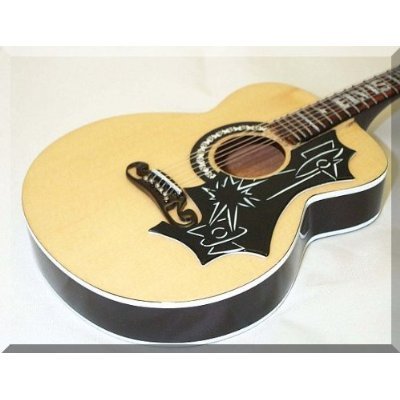 ELVIS PRESLEY Miniatur Gitarre Acoustic Old Era von ARTSTUDIO35