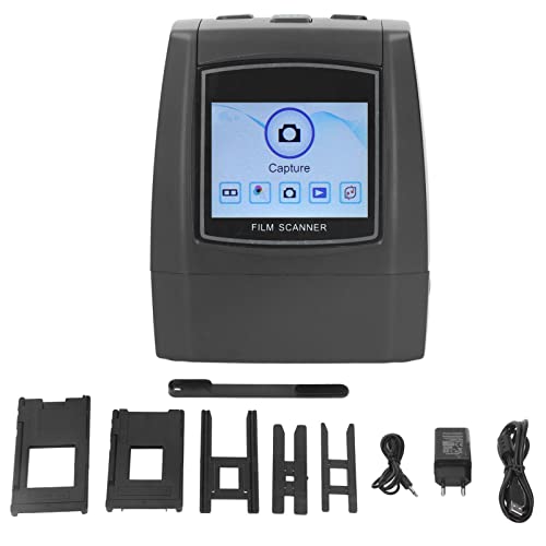 22 MP All in 1 Filmscanner, 2.4 Zoll LCD Bildschirm Dia Scanner, Tragbares Digitales Film Dia Scanner Set, Bis zu 32 GB, für Fotostudio von ASHATA