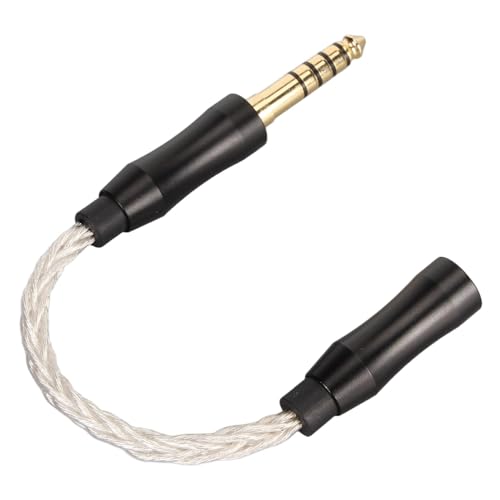 3,5 Mm auf 4,4 Mm Kopfhörer Adapterkabel, Vergoldet, 3,5 Mm Stereo Buchse auf 4,4 Mm Symmetrischer Stecker, Upgrade Kabel, Kompatibel mit NW WM1Z NW WM1A MDR Z1R TA ZH1ES (Silber) von ASHATA